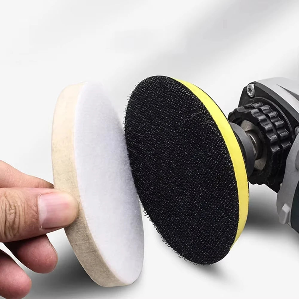 Rafford 75-180mm Wool Felt Polishing Pad for M10M14 Drill Angle Grinder Glass Stainless Steel Metal Scratch Repair Buffing Wheel
