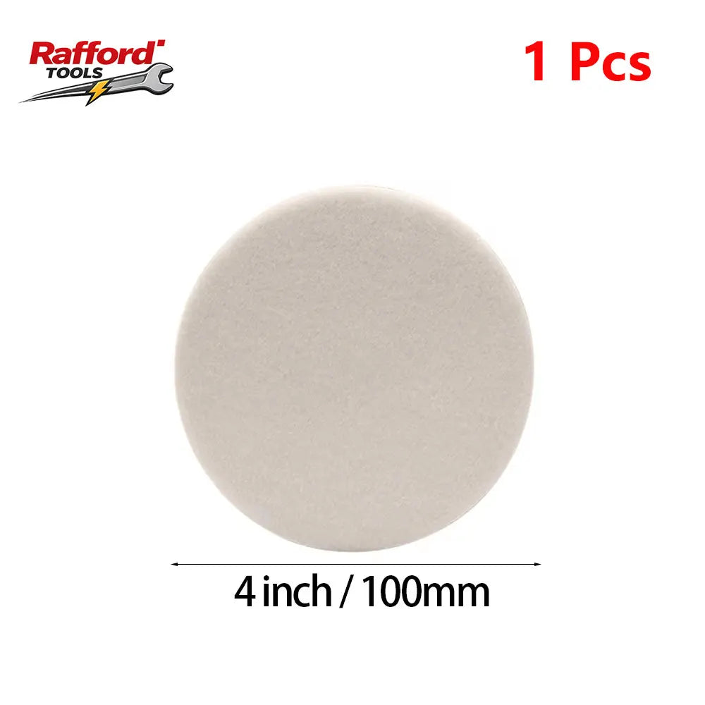 Rafford 75-180mm Wool Felt Polishing Pad for M10M14 Drill Angle Grinder Glass Stainless Steel Metal Scratch Repair Buffing Wheel
